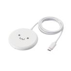  Elecom W-QA25WF Qi стандарт соответствует беспроводной зарядное устройство кабель в одном корпусе 5W настольный кабель длина 1m.. Chan ELECOM 1 год гарантия 