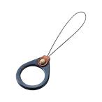 (5 шт. комплект ) Elecom P-STF03BU ремешок кольцо ремешок кожа смартфон для L размер внутренний диаметр 22mm темно-синий 