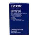 EPSON ERC-38BR インクリボン 黒赤 リボンカートリッジ リボンカセット 純正 ブラック 一体型 メーカー純正 トナー プリンタ 純正品 エプソン レッド
