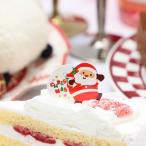 クリスマス ケーキピック（ハッピーサンタ） 100枚セット XG302 ケーキ 飾り ケーキトッパー クリスマス サンタ サンタクロース スノーマン