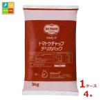  Dell monte помидор кетчуп кетчуп Delica упаковка (JAS стандарт )3kg плёнка упаковка ×1 кейс ( все 4шт.@) бесплатная доставка 