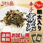 明太辛子高菜 100g×2袋 漬物 明太子×九州高菜 福岡 土産 ご飯のお供 送料無料 お試し ポッキリ ポイント消化 高菜漬 旨さに訳あり 得トク セール 食品