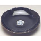 【Ｃ級品】天目白梅　花形小皿(φ１２０)(表面に、擦過傷が目立ちます。)