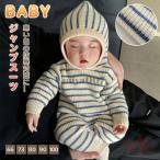 ショッピングカバーオール ニットカバーオール ロンパース ベビー服 くまさん カバーオール 着ぐるみ 秋冬 ジャンプスーツ 防寒 フード付き 赤ちゃん 新生児 出産祝い 出産祝い 百日祝い