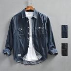 爆買 ダンガリーシャツ メンズ シャツ デニムシャツ 秋物 秋服 トップス カジュアルシャツ 長袖