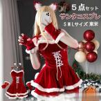 爆買 5点セット サンタ コスプレ  猫耳 獣耳 サンタ コスチューム サンタコスプレ レディース 可愛いサンタコス クリスマス コスプレ サンタ 衣装 かわいい