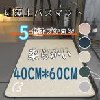 バスマット 珪藻土バスマット 40×60cm 新築祝い 大判 ソフト 柔らかい ソフトバスマット 吸水 速乾 足ふきマット 足拭きマット 浴室 お風呂 新生活