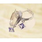 スナップピアスタンザナイトイヤリン...