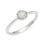 指輪 リング ミルキーアクアマリン カボション amaretto ゴールド K18 レディース 18K 18金 クリスマス Xmas