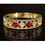 指輪 リング レディッシュサファイア ダイヤモンド blonda PT900・K18・K10選択可 プラチナ ゴールド