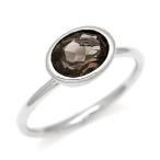 K18スモーキークォーツリング指輪...