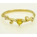 K18イエローサファイアダイヤモン...