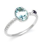 リング指輪アクアマリンアイオライト...