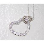 SV925 ラベンダーキュービック ハート ネックレス ペンダント アクセサリー