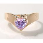 SV925 ラベンダーキュービックジルコニア ハート 指輪 リング アクセサリー クリスマス Xmas