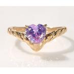 SV925 ラベンダーキュービックジルコニア ハート 指輪 リング アクセサリー クリスマス Xmas