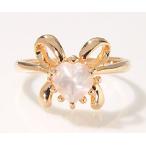 SV925ローズクォーツリボン指輪...