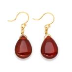 Yahoo! Yahoo!ショッピング(ヤフー ショッピング)フックピアス イヤリング レッドアゲート ゴールド K18 レディース 18K 18金 クリスマス Xmas