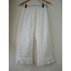 Yahoo! Yahoo!ショッピング(ヤフー ショッピング)【M〜L】611-203綿麻ダンガリ-・ペチパンツ・綿レース（シロ）（日本製）（ハンドメイド）