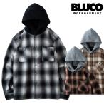 ショッピングネルシャツ 2022 BLUCO ブルコ 長袖 メンズ フードネルシャツ ネルシャツ チェックシャツ 長袖シャツ 送料無料