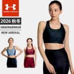 ☆ネコポス アンダーアーマー レディース インナー スポーツブラ スポブラ 下着 UA クロスバックブラ プリント ミディアムサポート 吸汗速乾 6016795 あすつく