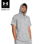 【30%OFF】公式 アンダーアーマー UNDER ARMOUR UAライバルテリー レフトチェスト ショートスリーブ フーディー (トレーニング/MEN) 1370396 パーカー