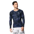 セール価格 公式 アンダーアーマー UNDER ARMOUR メンズ トレーニング ベースレイヤー インナー ヒートギアアーマー ロングスリーブ プリント シャツ