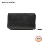 foot the coacher フットザコーチャー MIDDLE ZIP WALLET BLACK/WHITE