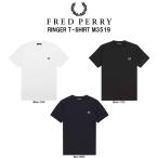FRED PERRY(フレッドペリー)ユニセックス リンガー Tシャツ 半袖 クルーネック ロゴ 刺繍 コットン レギュラーフィット メンズ レディース M3519