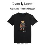 POLO RALPH LAUREN(ポロ ラルフローレン)Tシャツ 半袖 クルーネック コットン くま ポロベア ブラック ギフト プレゼント メンズ T-SHIRT 710P00094