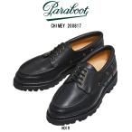(SALE)Paraboot(パラブーツ)デッキシューズ モカシン シューズ 革靴 レザー 牛革 NOIR ブラック 黒 シンプル JANNU メンズ 男性用 靴 シメイ CHIMEY 200817