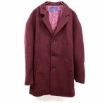  item s Urban Research ITEMS URBAN RESEARCH melt n Пальто Честерфилд длинный рукав шерсть × нейлон 38 wine red серия красный серия мужской 