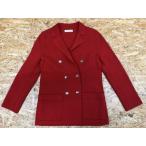 ニューヨーカー Ladies NEWYORKER コート ジャケット 若干薄手 テーラードカラー ダブル 長袖 ウール100% 11 RED 赤 レディース