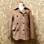  J Crew J.CREW pea coat short coat half coat lining attaching plain long sleeve wool × nylon S beige group lady's 