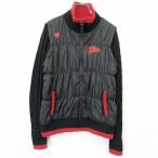 FILA GOLF filler Golf L женский с хлопком вязаный рукав Layered способ жакет точка рисунок Heart вышивка длинный рукав черный × красный чёрный 