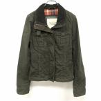 アバクロンビーアンドフィッチ Abercrombie&Fitch 若干薄手 Jacket チェック柄裏地 長袖 綿100% XS グリーンカーキ 緑系 レディース 女性