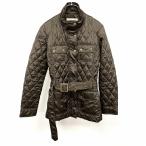 BANANA REPUBLIC с хлопком стеганная куртка точка кнопка × Zip останавливать с высоким воротником длинный рукав поли 100% S зеленый хаки женский женщина 
