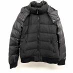  Uniqlo UNIQLO пуховик капот переустановка возможно длинный рукав шерсть ×po.( down 80%+ перо 20%) Lme Ran ji серый × черный женский 