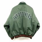 IVY-BROTHERS ivy Brothers M мужской мужчина с хлопком Zip выше блузон жакет двусторонний Logo вышивка длинный рукав хлопок × поли зеленый × красный зеленый 