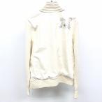 Kolwin Golf тянуть over вязаный жакет переключатель . ткань длинный рукав акрил × шерсть M слоновая кость ( ламе нить : Gold ) неотбеленная ткань цвет женский 