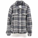 ショッピングzara ザラ ZARA 中綿 ジャケット ボタン留め チェック 長袖 ポリ×アクリルなど M グレー×ネイビー×ベージュ×ピンク×オフホワイト メンズ