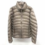 Uniqlo Ultra свет пуховик длинный рукав с высоким воротником Zip одноцветный нейлон 100%( down 90%× перо 10%) M бежевый женский 