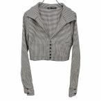 ショッピングzara ザラ ZARA ショート丈 オープンカラー シャツジャケット 長袖 千鳥格子 ポリエステル×ポリウレタン M ベージュ系 ベージュ×黒 レディース