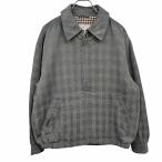 LYLE&SCOTT немного тонкий с хлопком блузон Zip жакет проверка длинный рукав поли × нейлон M темно-синий серый серый серия × светло-коричневый тон мужской 