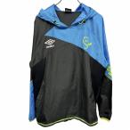  Umbro UMBRO тонкий очень незначительный тянуть over Parker жакет проверка la gran длинный рукав поли 100% S синий blue × чёрный × зеленый мужской 