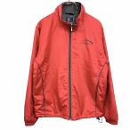 pi-ji-e- Tour PGA TOUR Golf немного тонкий с хлопком жакет с высоким воротником полный Zip длинный рукав поли 100% M красный красный × уголь мужской 