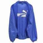  Puma PUMA тонкий жакет подкладка нет двусторонний принт полный Zip длинный рукав манжеты . кромка . резина нейлон 100% LL XL O синий blue мужской 