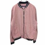 ショッピングzara ザラマン ZARA MAN ブルゾン ジャケット オックスフォードシャツ生地 裏地無し 長袖 綿100% L ヘザーピンク 杢ピンク×紺×白 メンズ
