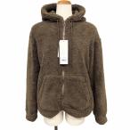 ショッピングジョンブル ジョンブル 【新品】JOHNBULL ボアパーカー ボアジャケット フルジップ 無地 長袖 裏地無し ポリ100% S ブラウン レディース(メンズ？)