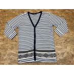  Nano Universe nano*universe cut and sewn кардиган несколько тонкий окантовка nordic рисунок половина край рукав M "теплый" белый × темно-синий мужской 